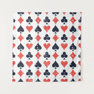 Spade, diamond, heart,club pattern tapestry