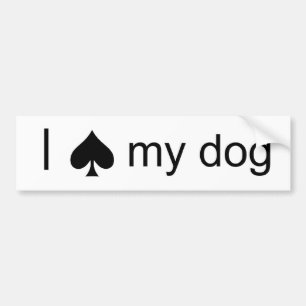 Spade Dog Bumper Sticker