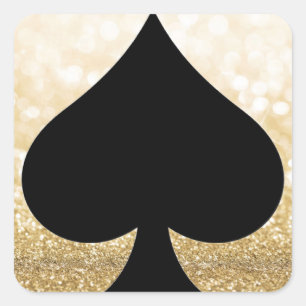 Spade & Gold Glitter Sticker