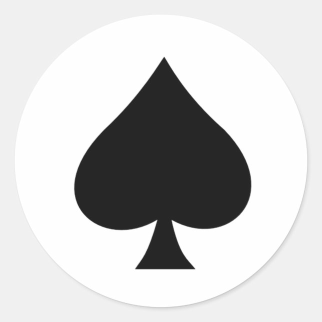 Spade Round Sticker (Front)