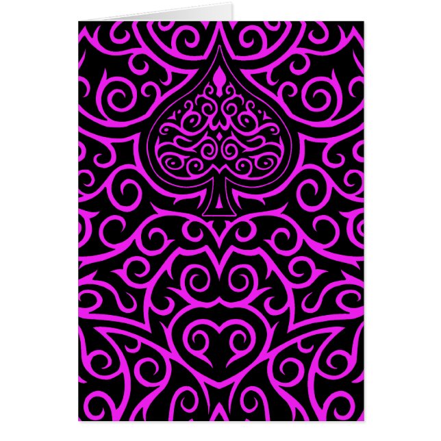 Spade & Scrollwork - Pink (Front)