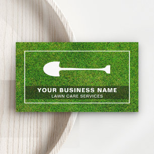 Spade Shovel Tool Gardening Landscaping Lawn Care Business Card
