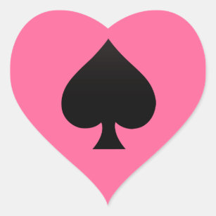 Spade - Suit of Cards Icon Heart Sticker