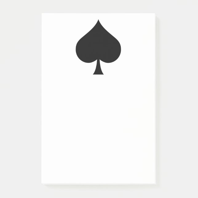 Spade Symbol Post-it Notes (Front)