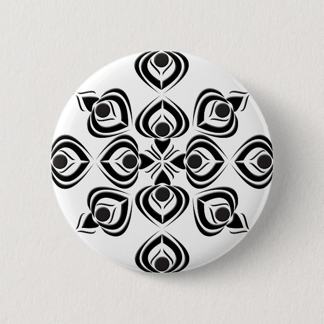 Spades 6 Cm Round Badge (Front)