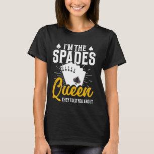 Spades Card Game Set Playing Cards Queen of Spades T-Shirt