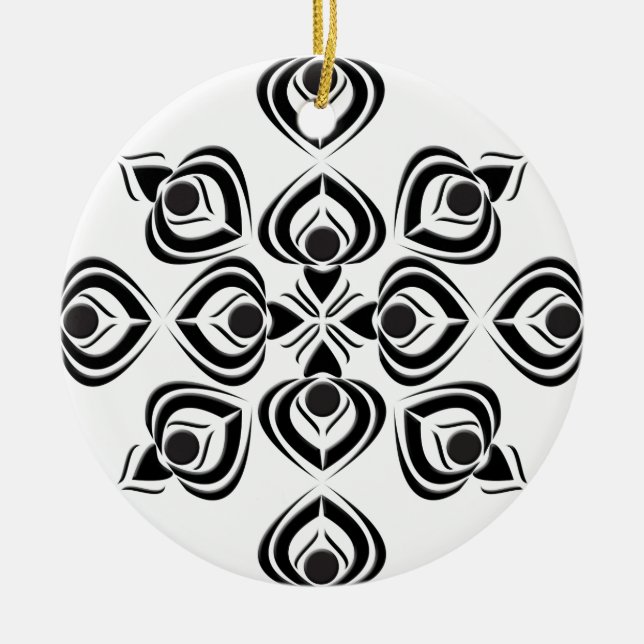 Spades Ceramic Tree Decoration (Front)
