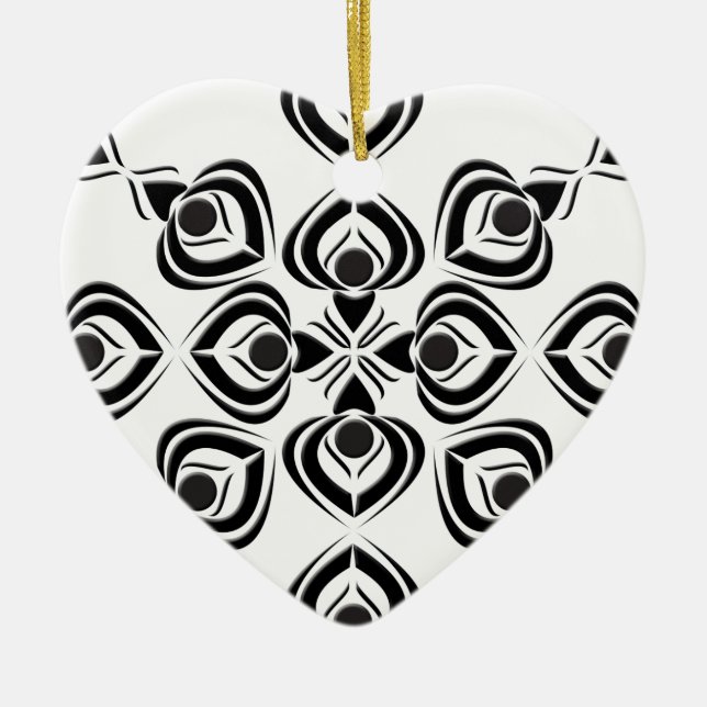 Spades Ceramic Tree Decoration (Front)