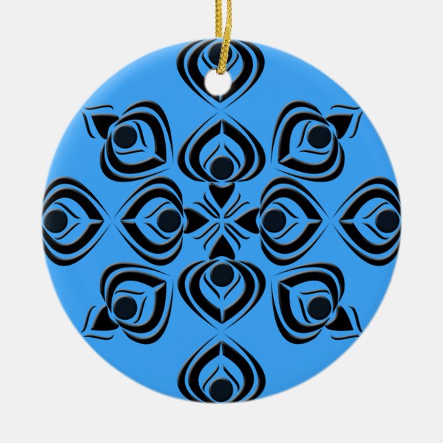 Spades Ceramic Tree Decoration (Front)