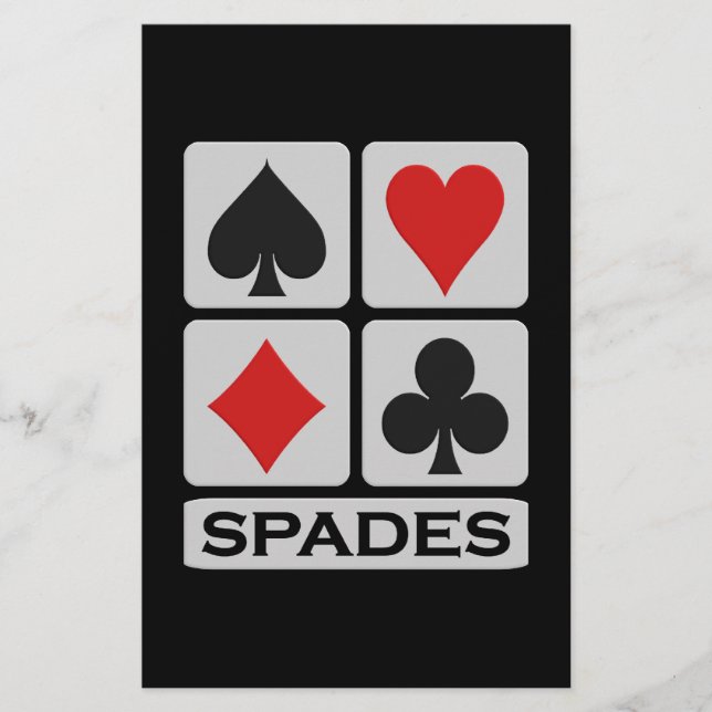 Spades flyer - customize! (Front)