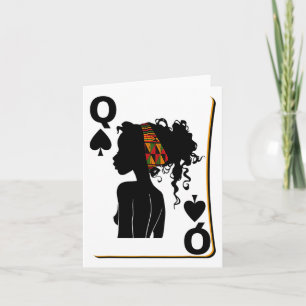 Spades Queen Card Afro American Black History Mont