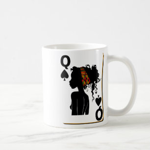 Spades Queen Card Afro American Black History Mont Coffee Mug