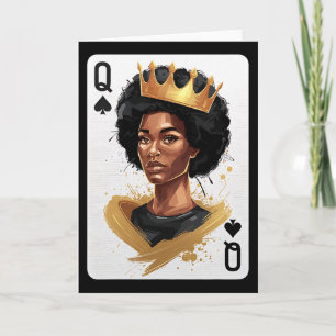 Spades Queen Poker Card Afro American Black Histor