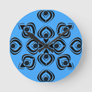 Spades Round Clock