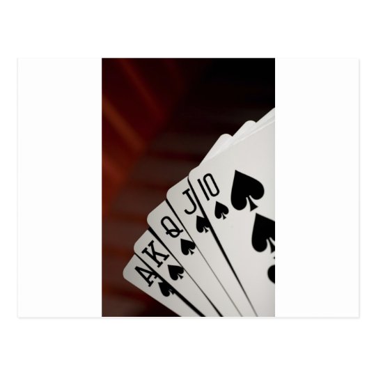 Spades Royal Flush Postcard