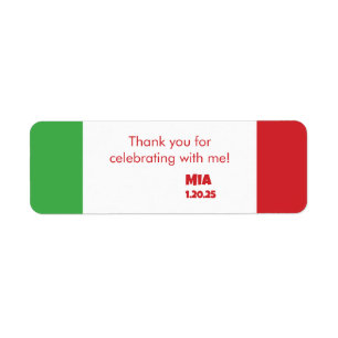 Spaghetti and Meatballs 1st Birthday Favour Labels