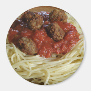 Spaghetti and Meatballs Food Refrigerator Magnet