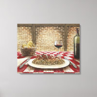 Spaghetti and Meatballs Original Art Print