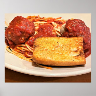 Spaghetti and Meatballs Photo Poster