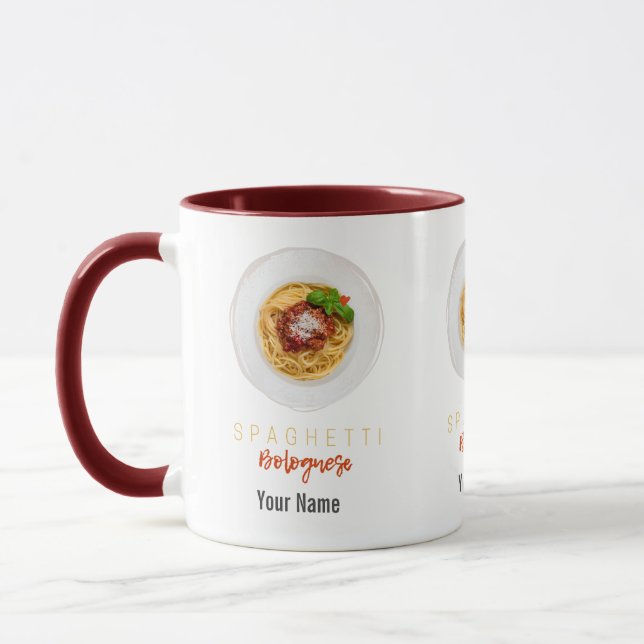Spaghetti bolognese pasta noodle gourmet chef mug (Left)