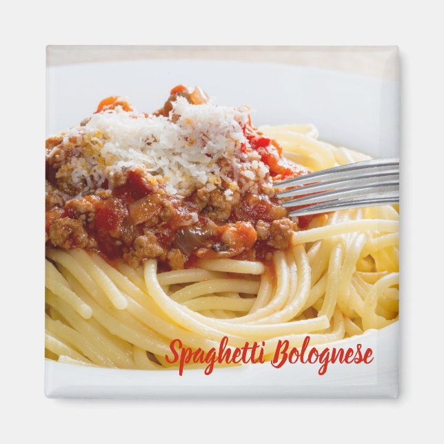 Spaghetti Bolognese Sauce Pasta with Parmesan Magnet (Front)