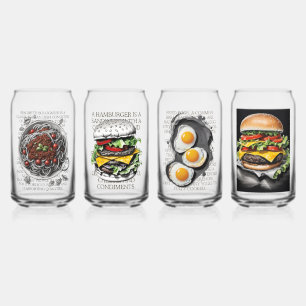 Spaghetti Bolognese vintage sketch by CallisC Arts Can Glass