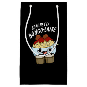 Spaghetti Bongolaise Funny Food Pun Dark BG Small Gift Bag