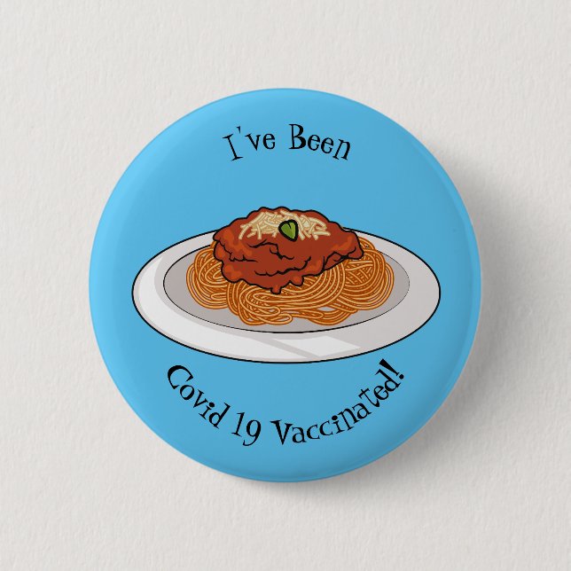  Spaghetti cartoon illustration 6 Cm Round Badge (Front)