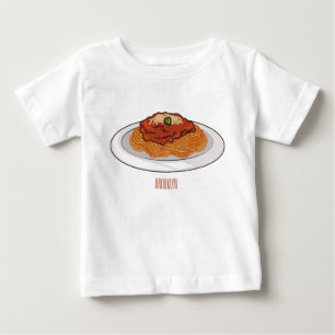  Spaghetti cartoon illustration Baby T-Shirt