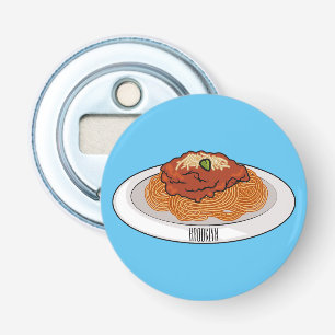 Spaghetti cartoon illustration Bottle Opener