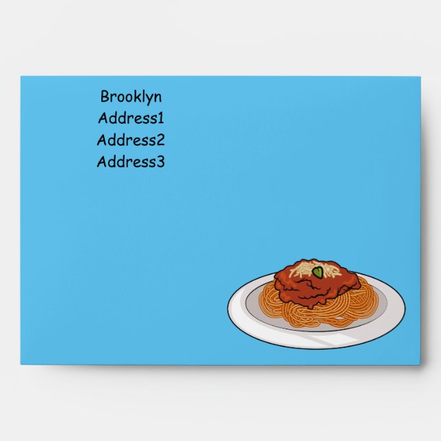  Spaghetti cartoon illustration Envelope (Front)