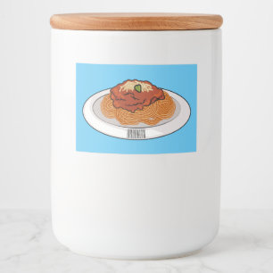  Spaghetti cartoon illustration Food Label