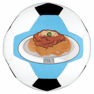 Spaghetti cartoon illustration Football