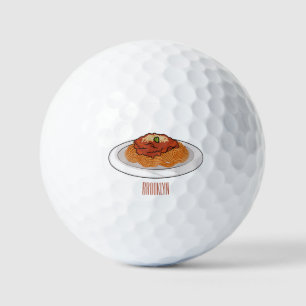  Spaghetti cartoon illustration Golf Balls