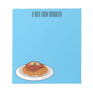 Spaghetti cartoon illustration Notepad