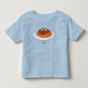  Spaghetti cartoon illustration Toddler T-Shirt