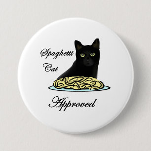 Spaghetti Cat Approved 7.5 Cm Round Badge
