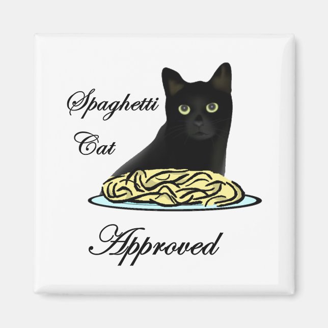 Spaghetti Cat Approved Magnet (Front)
