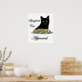 Spaghetti Cat Approved Poster (Kitchen)