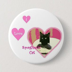 Spaghetti cat button LRG
