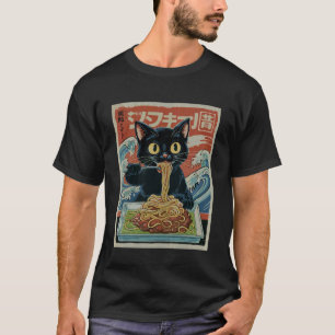 Spaghetti Cat Spagetti Pasta Kitten Japanese T-Shirt