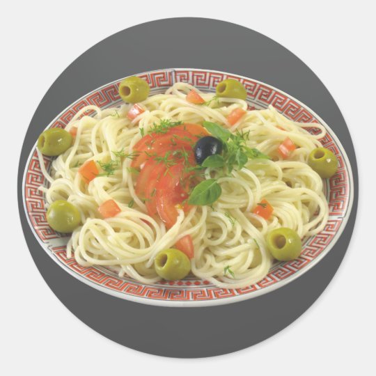 Spaghetti Classic Round Sticker