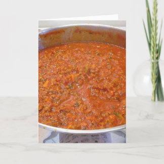 Spaghetti Dinner Cooking Food Italian Sauce Card