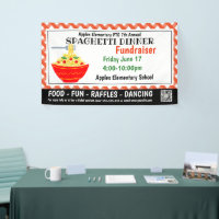 Spaghetti Dinner Fundraiser PTO PTA Church Banner