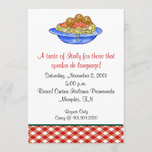 Spaghetti Dinner Invitation
