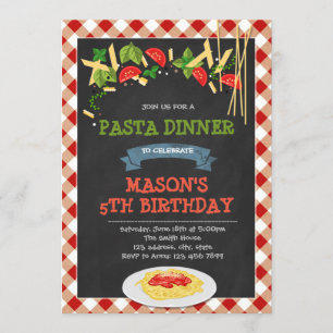 Spaghetti Dinner party invitation