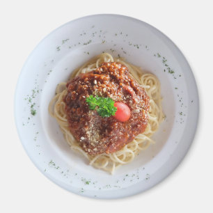 Spaghetti Dinner Plate Refrigerator Magnet