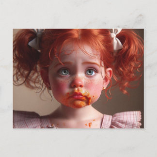 Spaghetti Face Postcard
