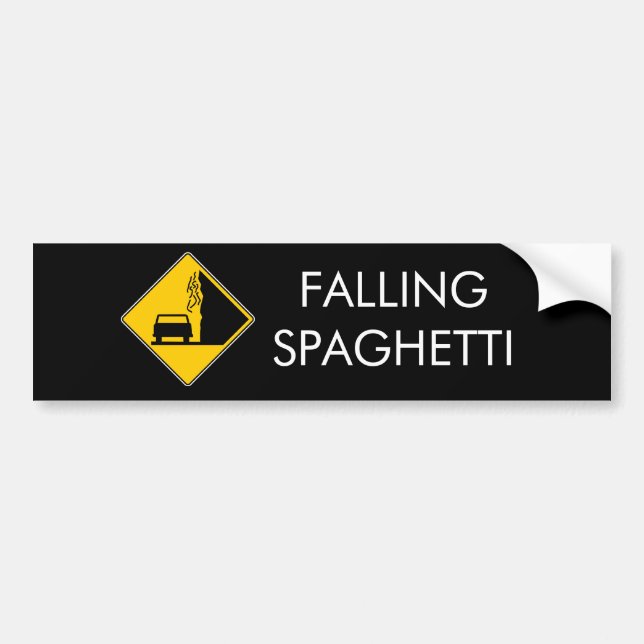Spaghetti Falls Out Bumper Sticker (Front)