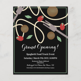 Spaghetti Festival Event Food Truck Flyer